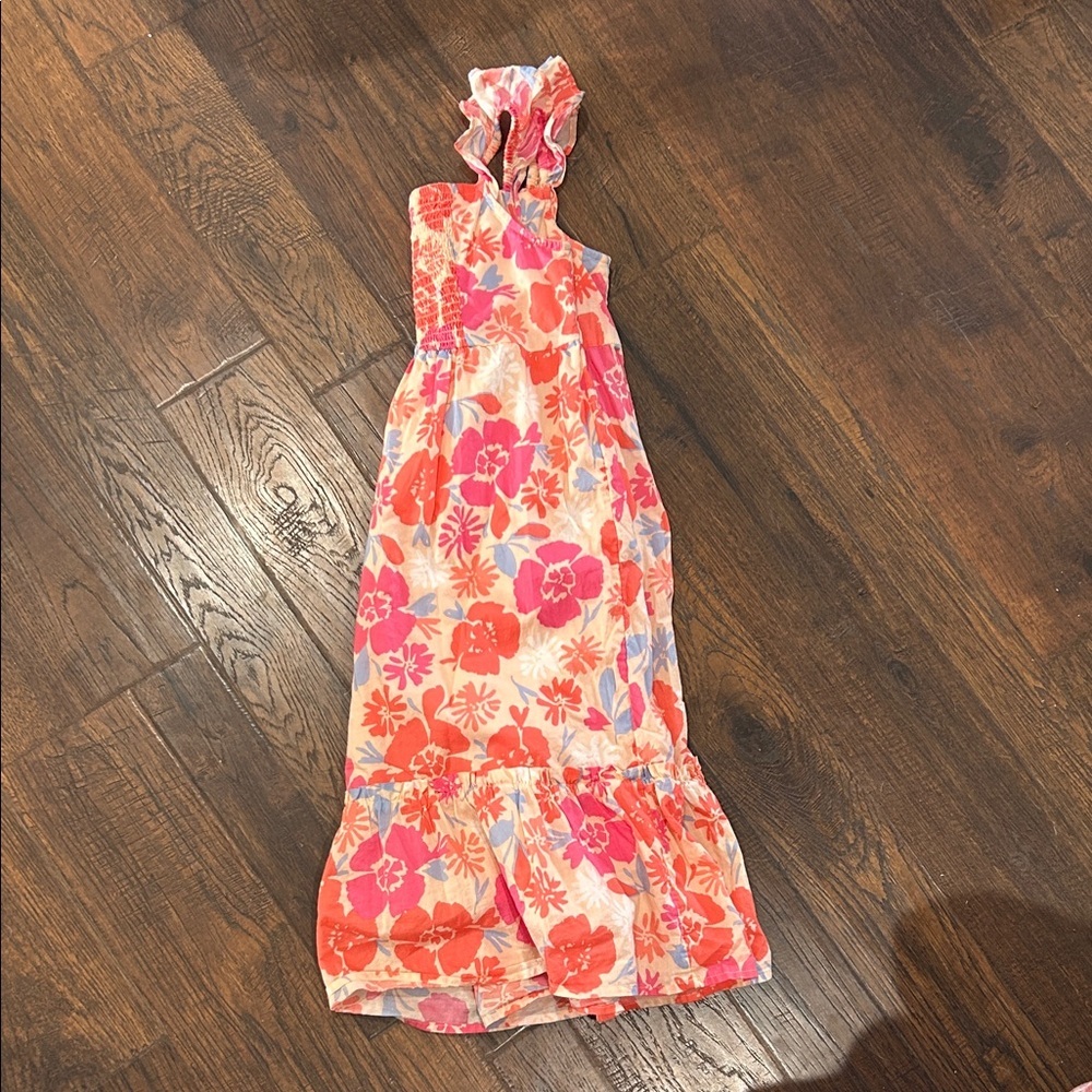 GAP Pink and Orange Floral Kids Dress - Picture 3 of 3